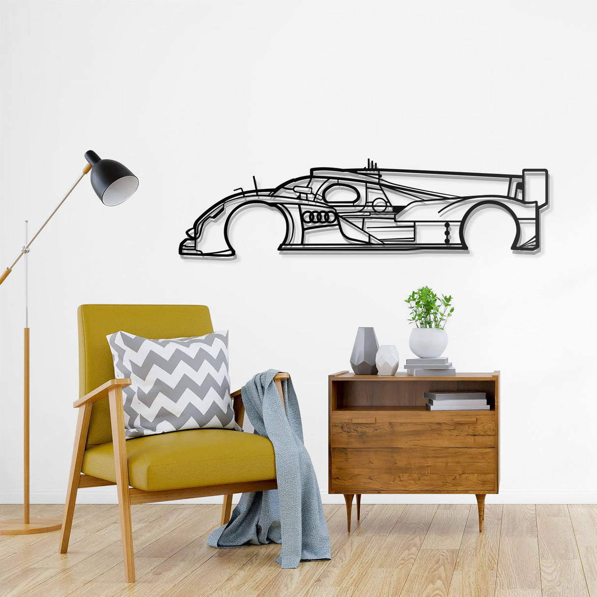 2011 R18 E-TRON Metal Car Wall Art - NC0422