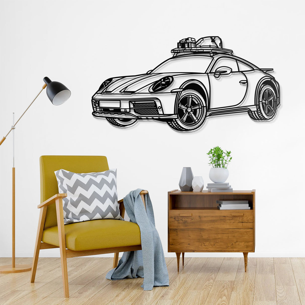 2023 911 Dakar Perspective Metal Car Wall Art - NC0462