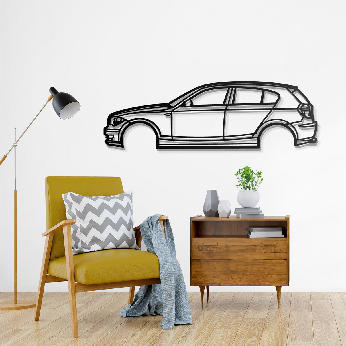 2009 1 SERIES E87 Hatchback Metal Car Wall Art - NC0379