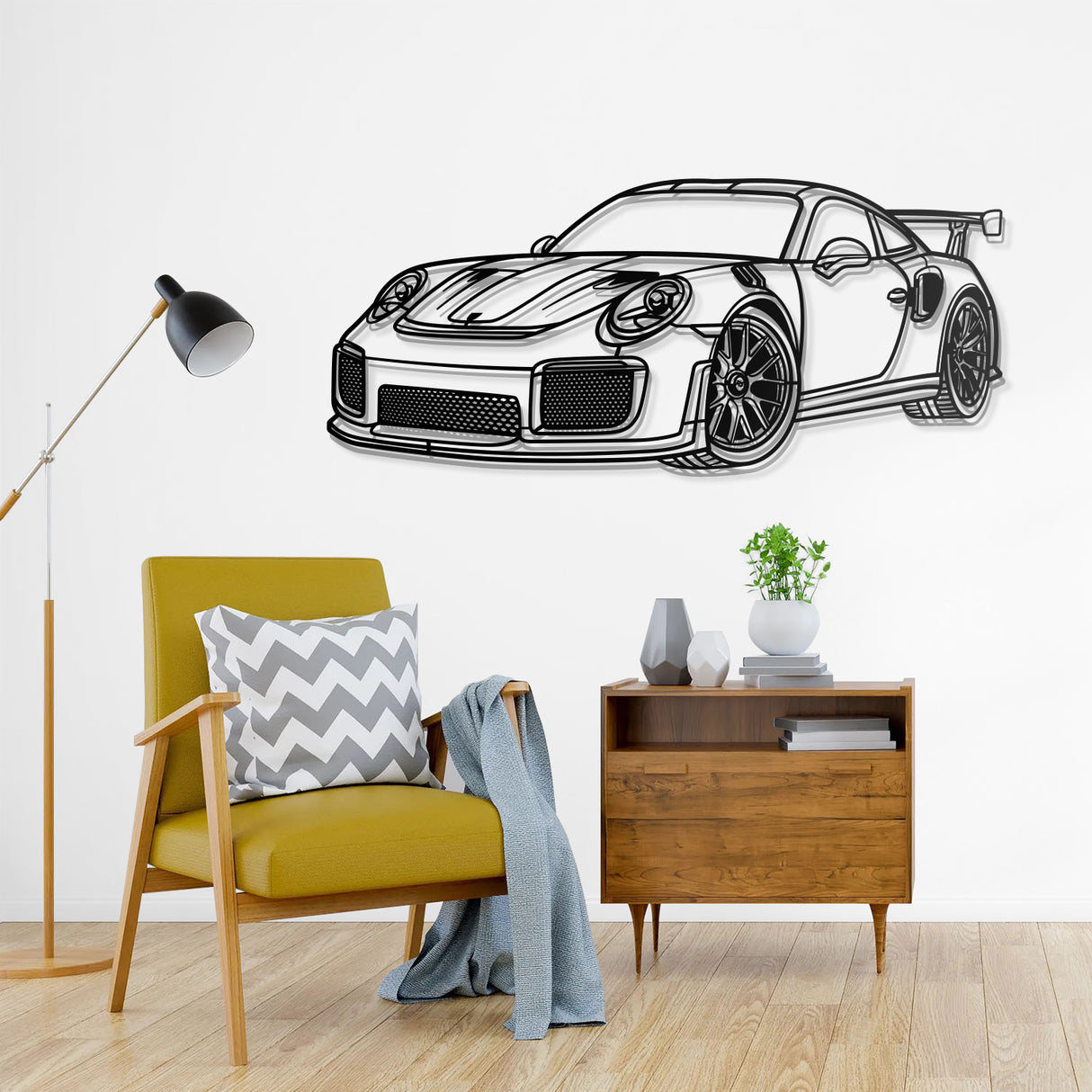 2018 GT2 RS Perspective Metal Car Wall Art - NC0461