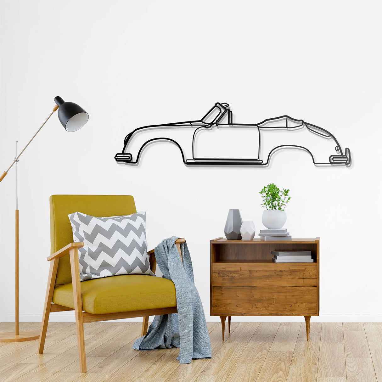 356 A 1600 Super 1959 Metal Car Wall Art - NC0832