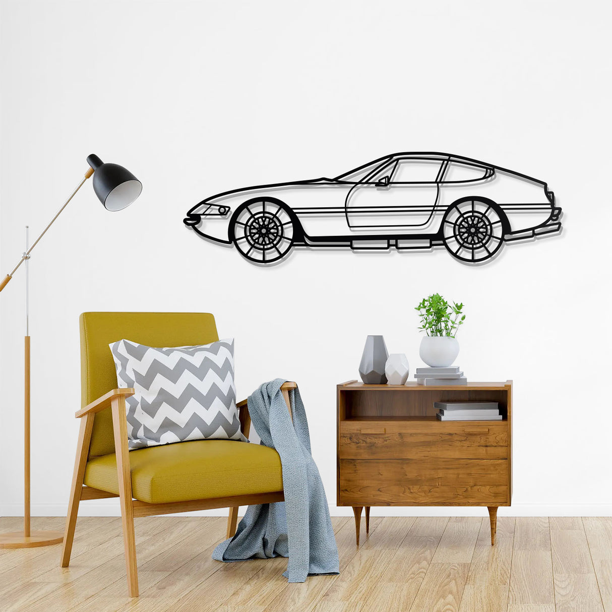 1968 365 GTB4 Metal Car Wall Art - NC0104