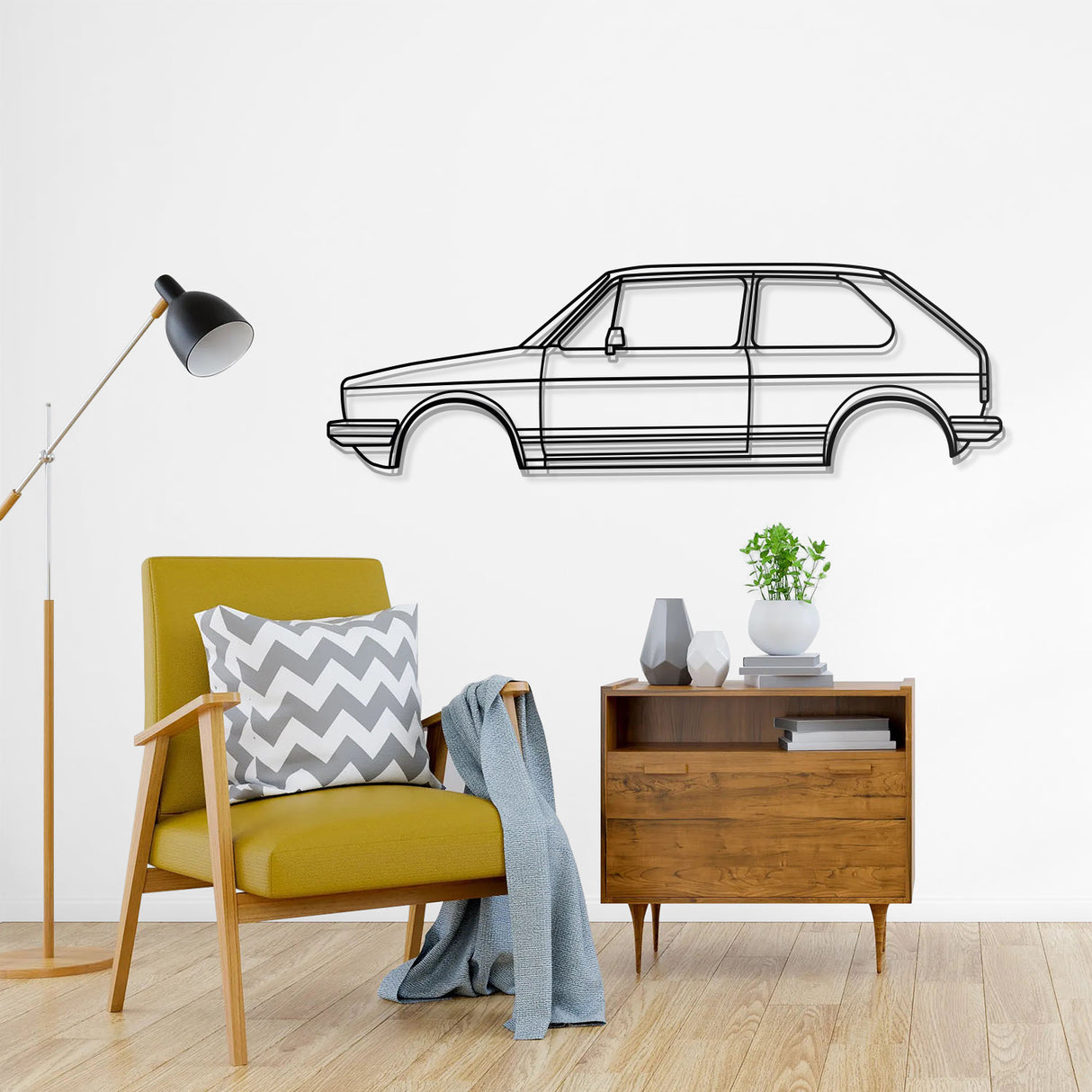 1976 Golf GTI Metal Car Wall Art - NC0172