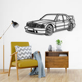 1990 190E 2.5-16 EVO II Perspective Metal Car Wall Art - NC0453