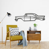 1957 Belair Sedan Metal Car Wall Art - NC0048