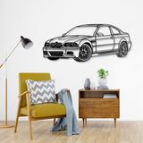 E46 Perspective Metal Car Wall Art - NC0432