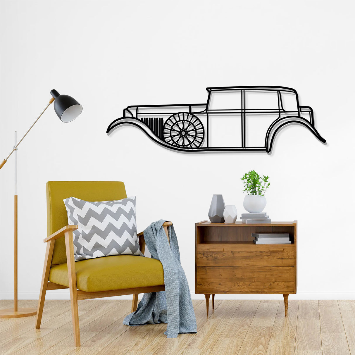 1930 8 Litre Metal Car Wall Art - NC0002