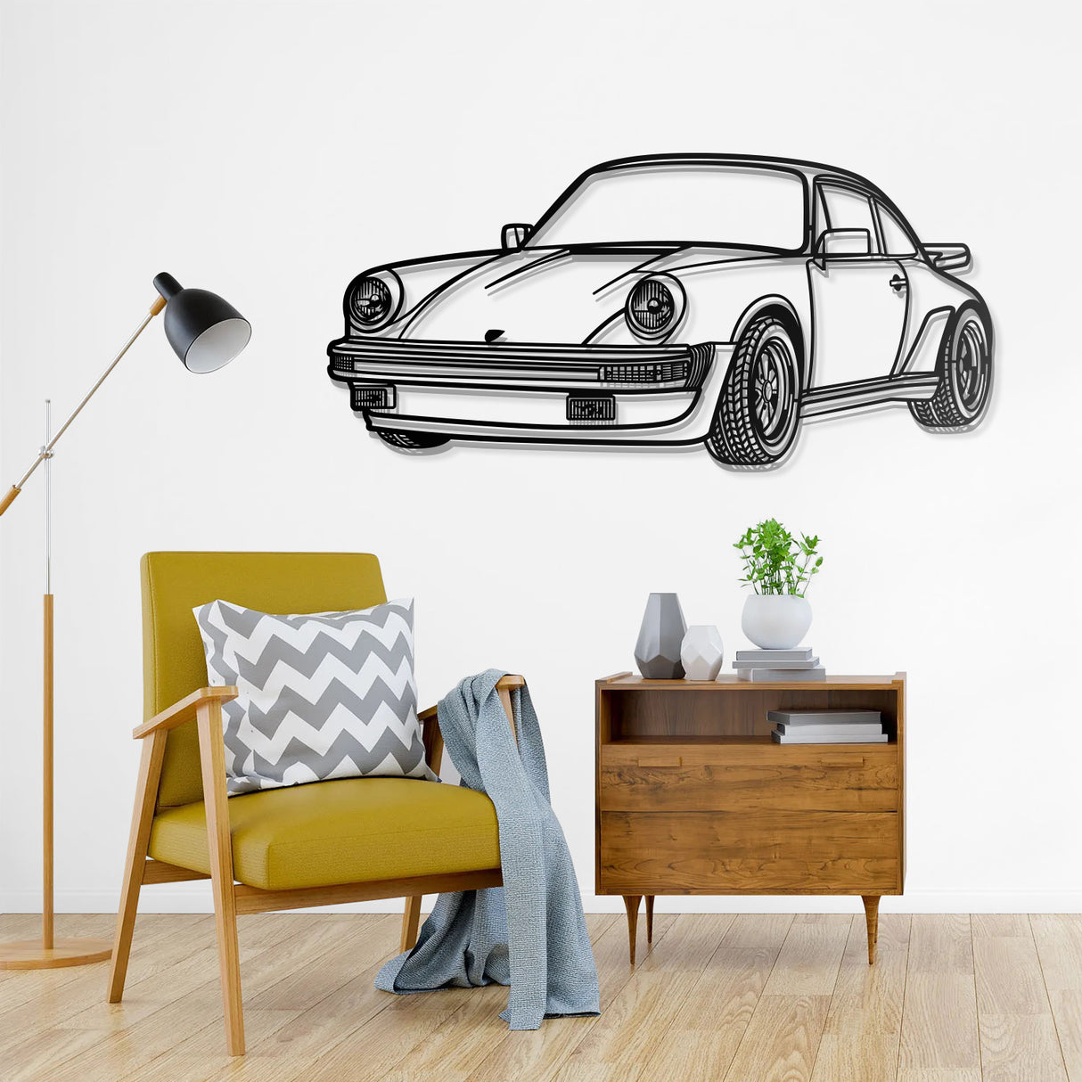 911 930 Perspective Metal Car Wall Art - NC0459