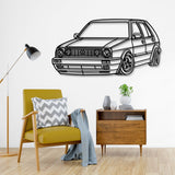 1983 Golf MK2 Perspective Metal Car Wall Art - NC0464