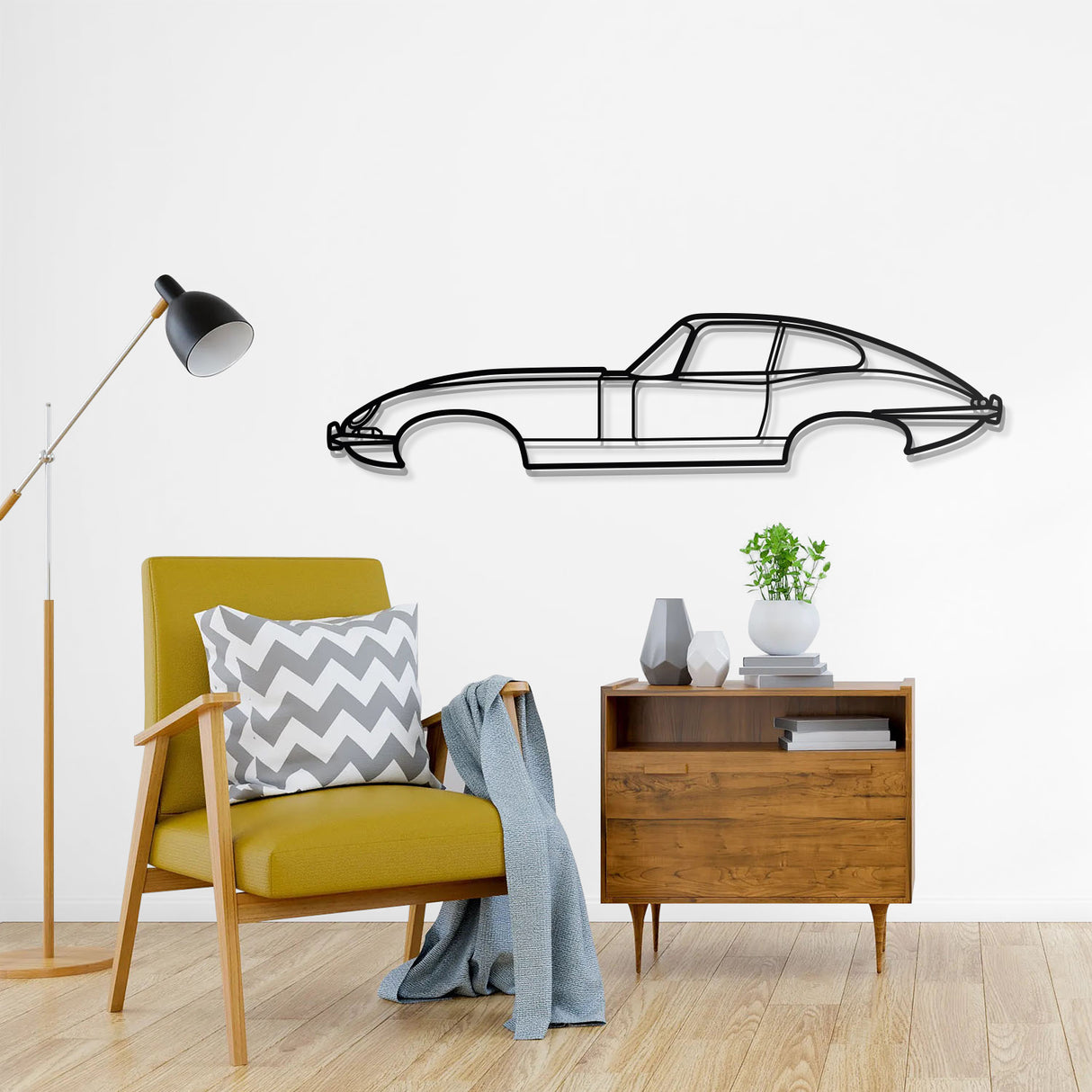 1961 E-Type Metal Car Wall Art - NC0063