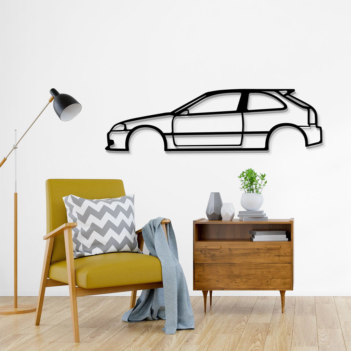 Civic EK Metal Car Wall Art - NC0901