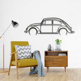 1966 Beetle Detailed Metal Car Wall Art - NC0081