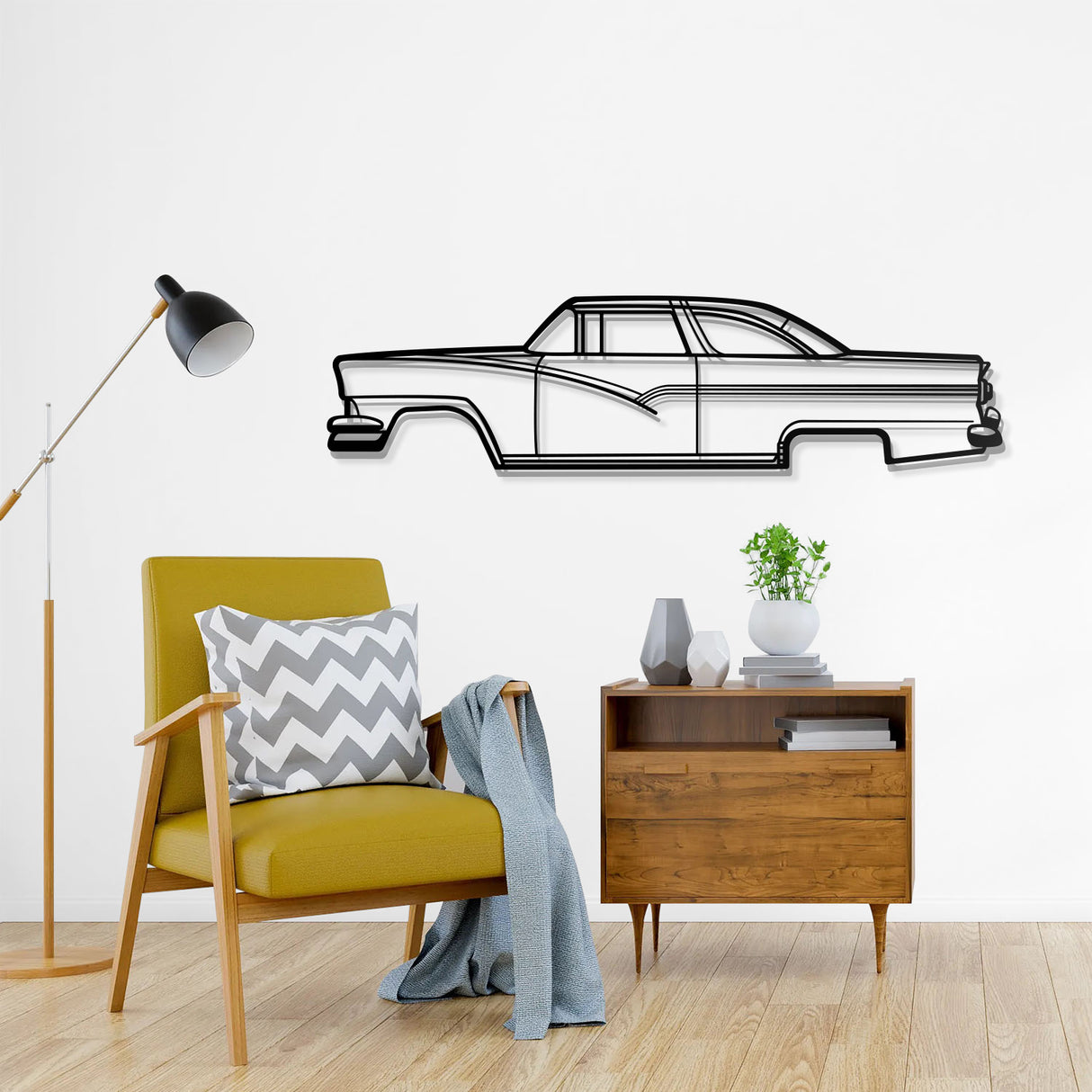 1956 Crown Victoria Metal Car Wall Art - NC0042