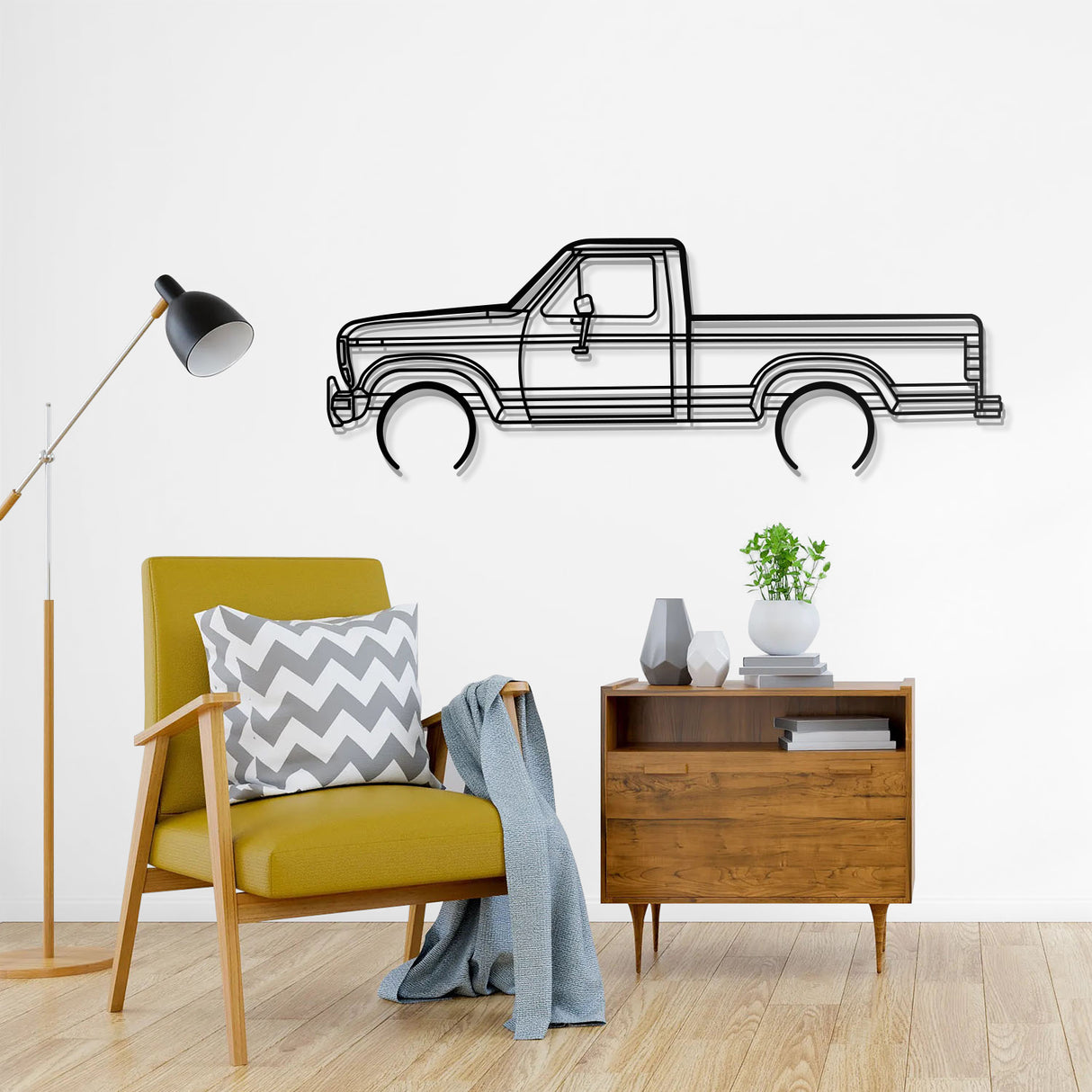 1986 F-150 XLT Metal Car Wall Art - NC0206