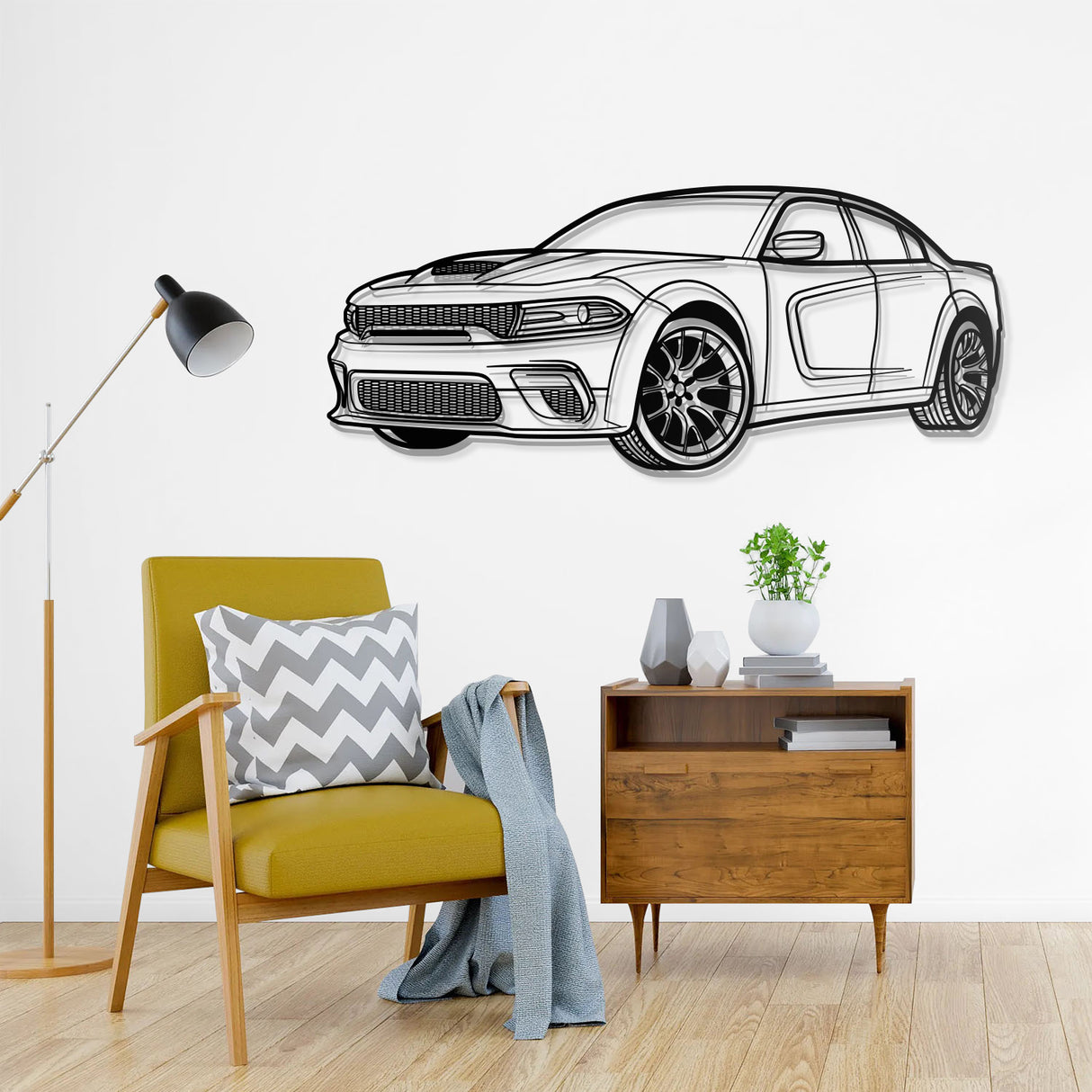 2023 Charger Perspective Metal Car Wall Art - NC0436