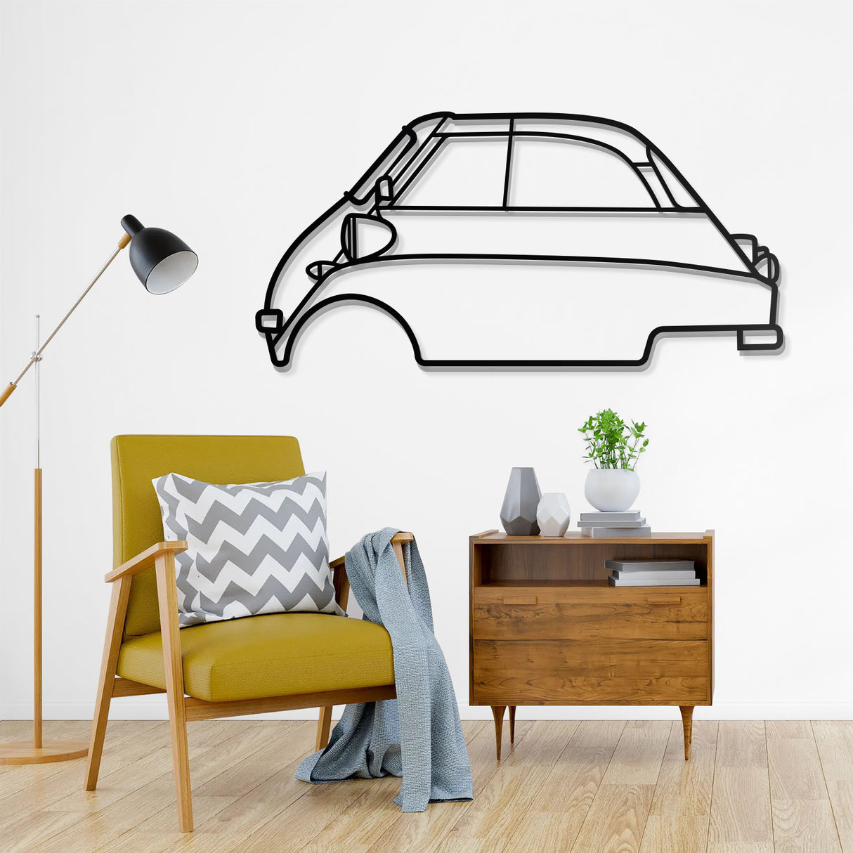 1957 Isetta 300 Export Metal Car Wall Art - NC0051