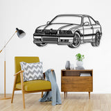 E36 Perspective Metal Car Wall Art - NC0431