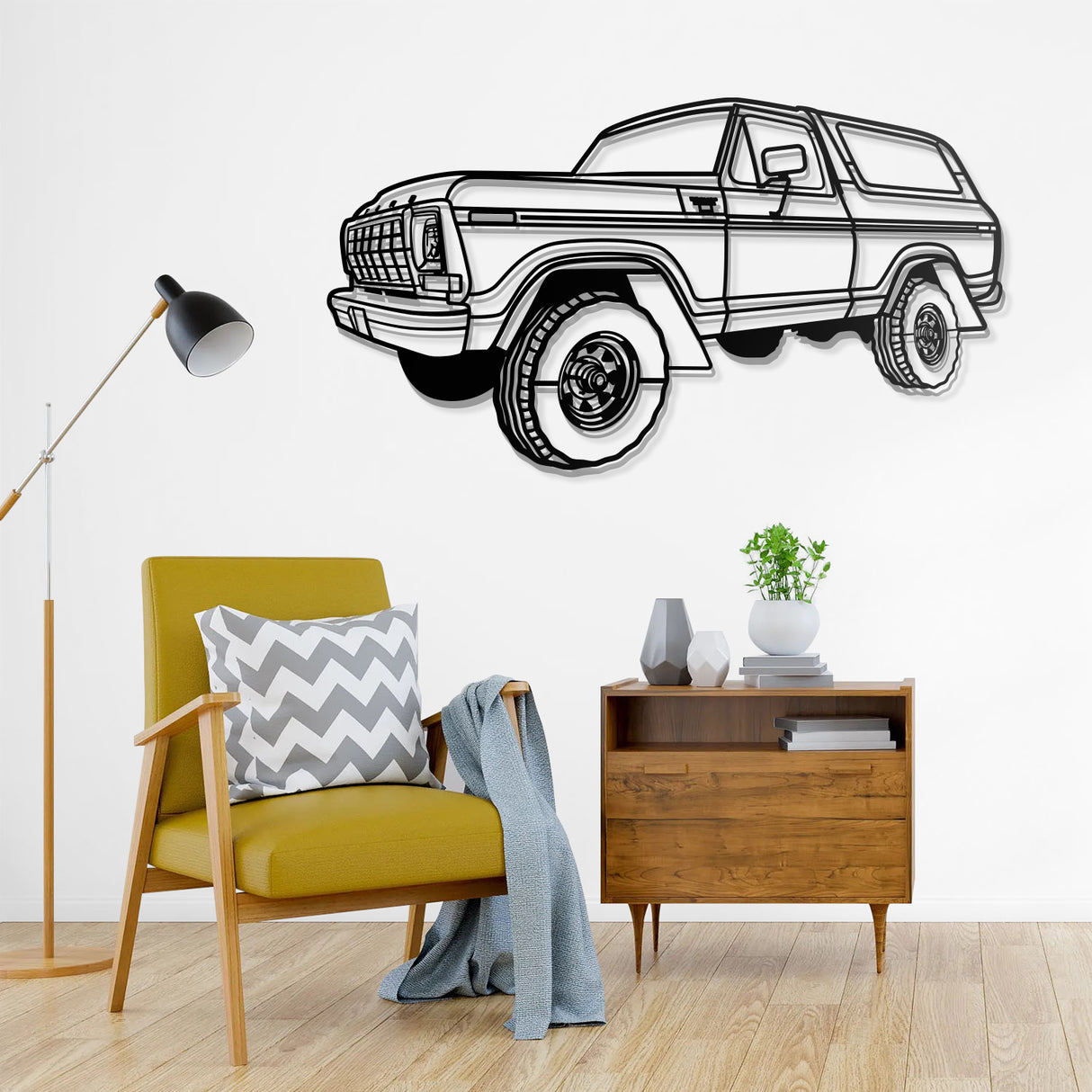 1979 Bronco Perspective Metal Car Wall Art - NC0441