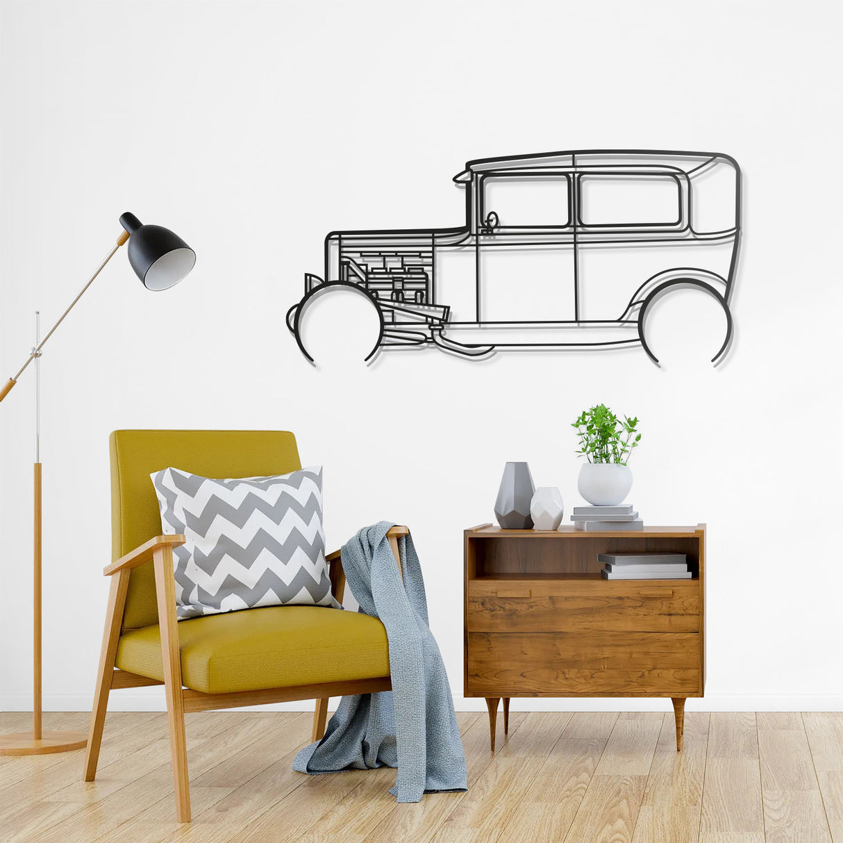 1931 Model A Detailed Metal Car Wall Art - NC0015