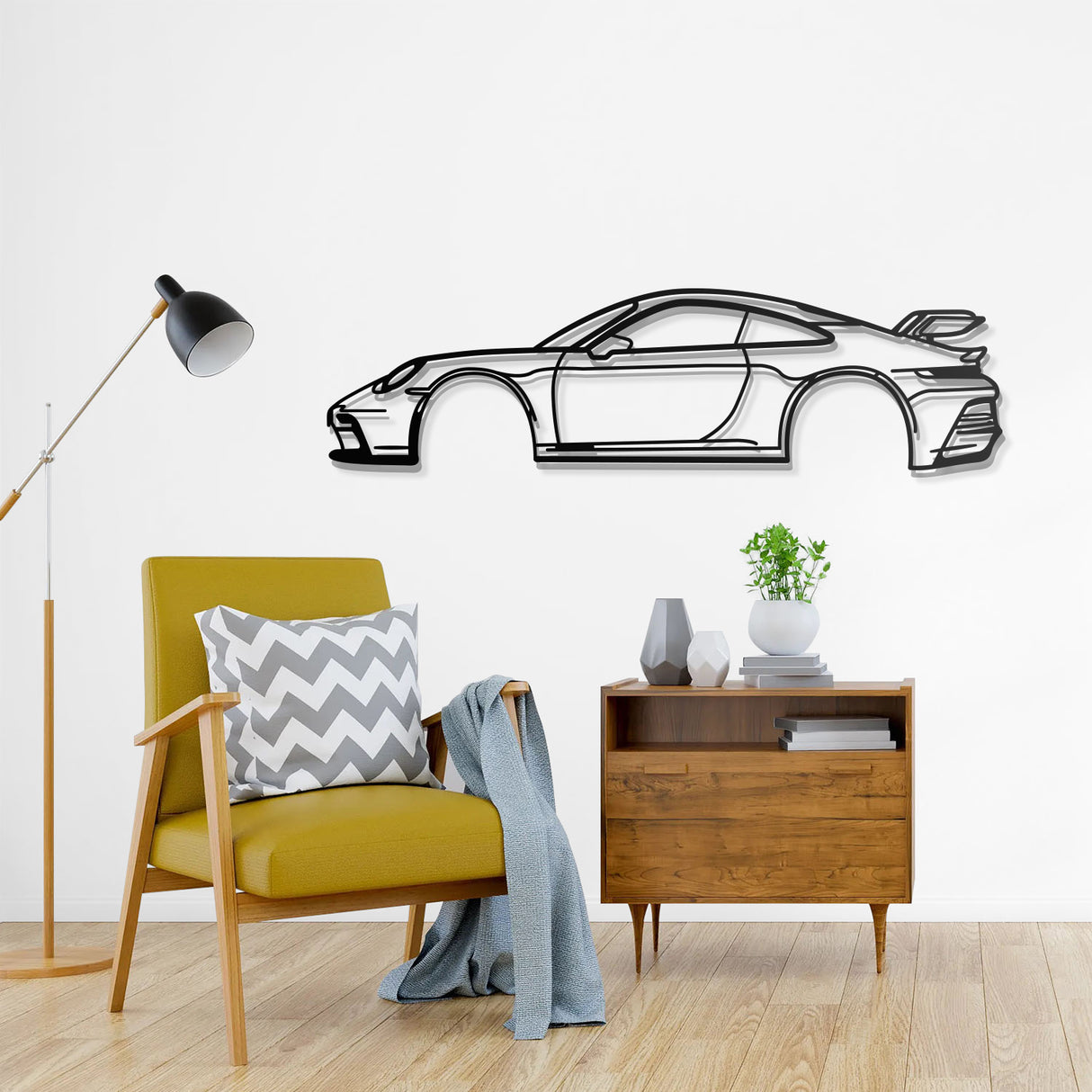 911 GT3 Model 992 Metal Car Wall Art - NC0855