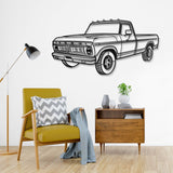 1975 F-150 Perspective Metal Car Wall Art - NC0439