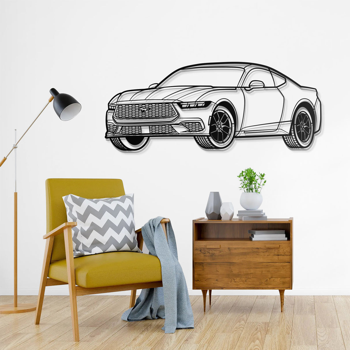 2023 Mustang Perspective Metal Car Wall Art - NC0443