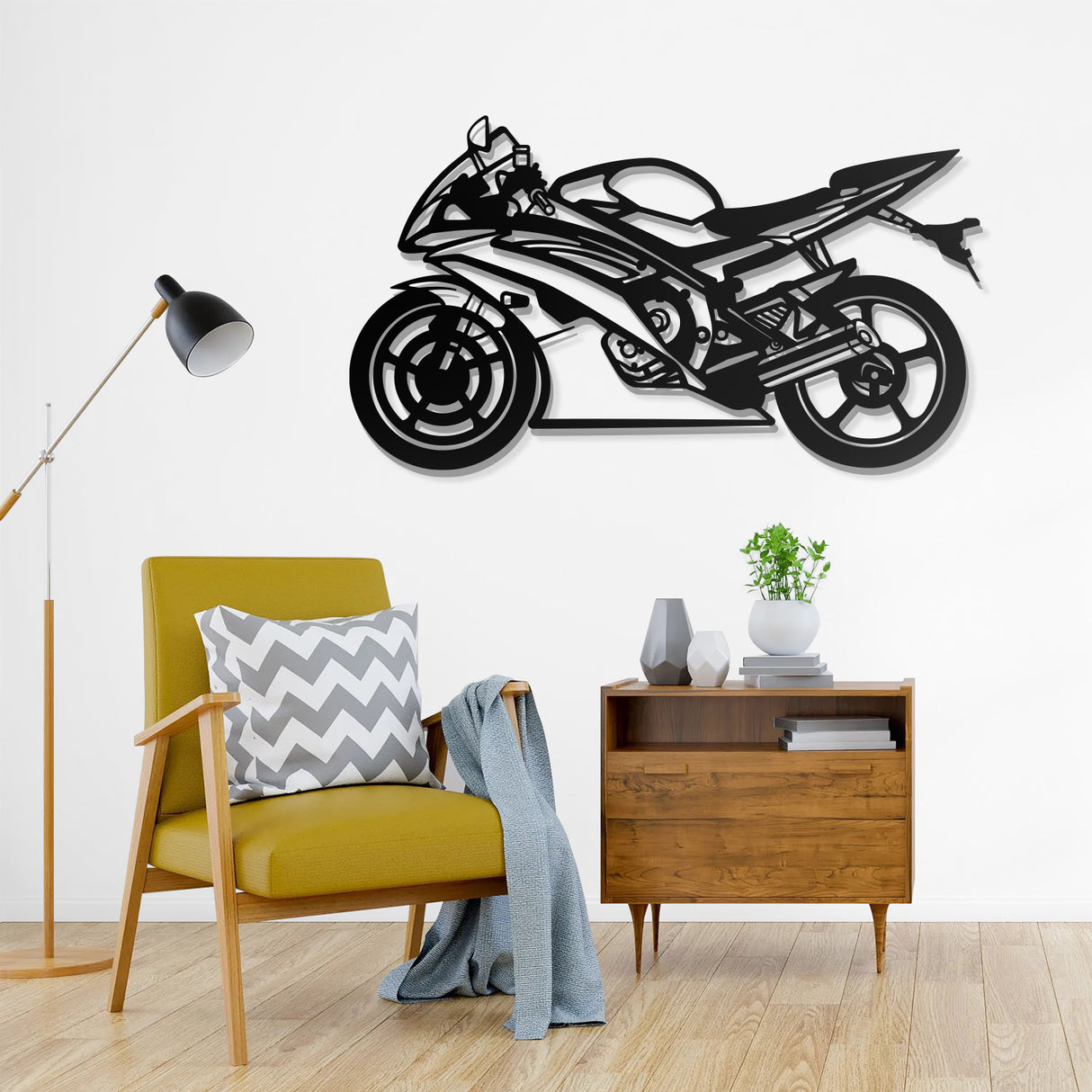 2014 R6 Metal Motorcycle Wall Art - NC0509