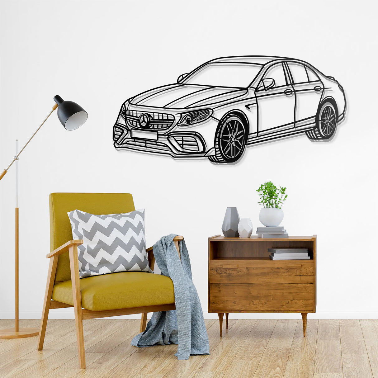 2021 E63S AMG Perspective Metal Car Wall Art - NC0466