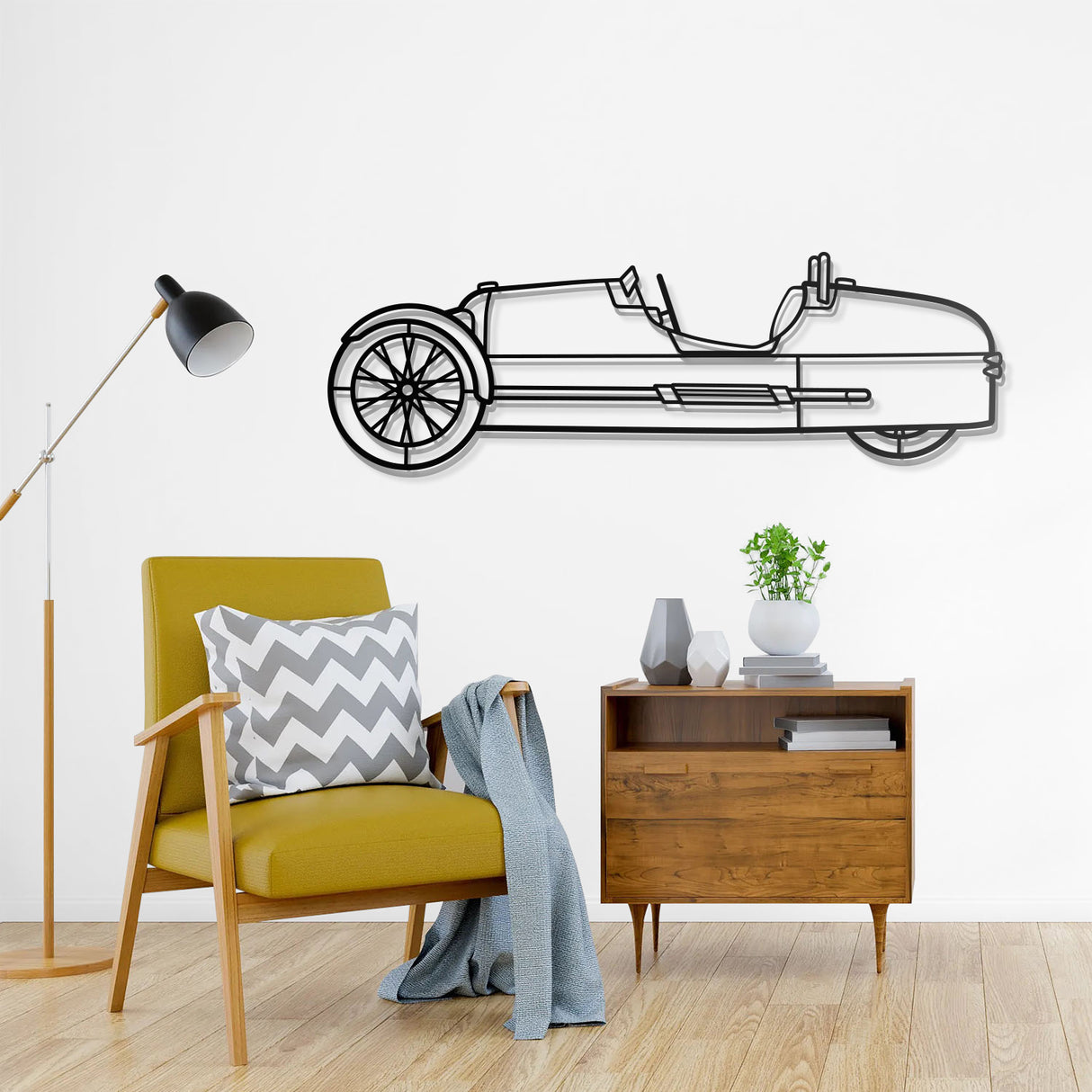 2014 3 Wheeler Metal Car Wall Art - NC0495