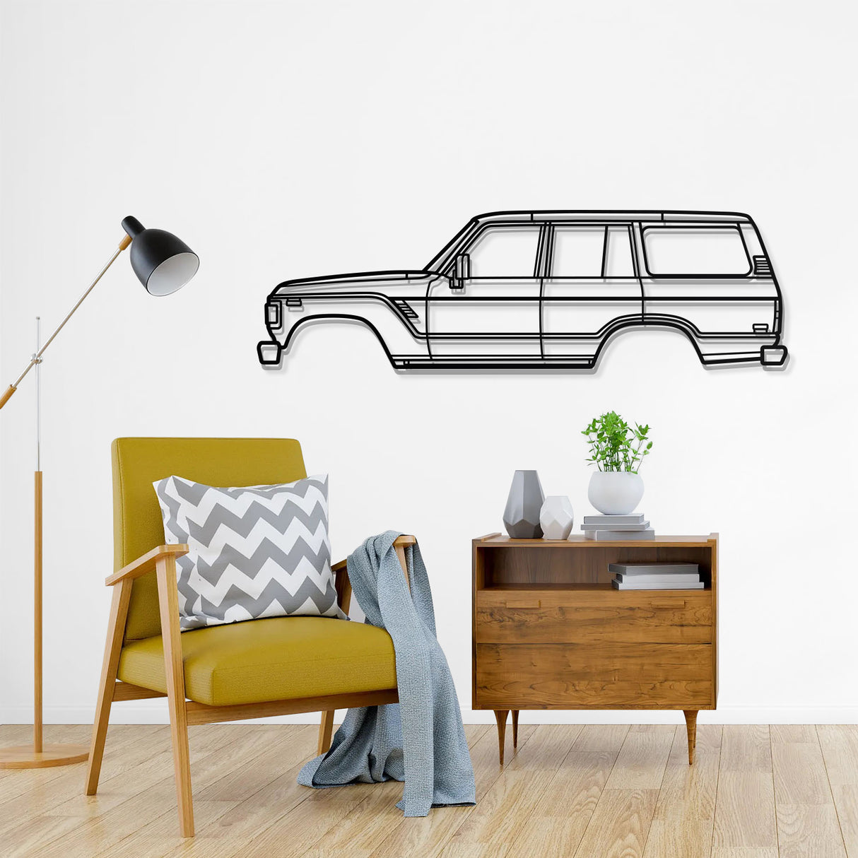 1980 Land Cruiser 4th Gen (J60) Metal Car Wall Art - NC0190