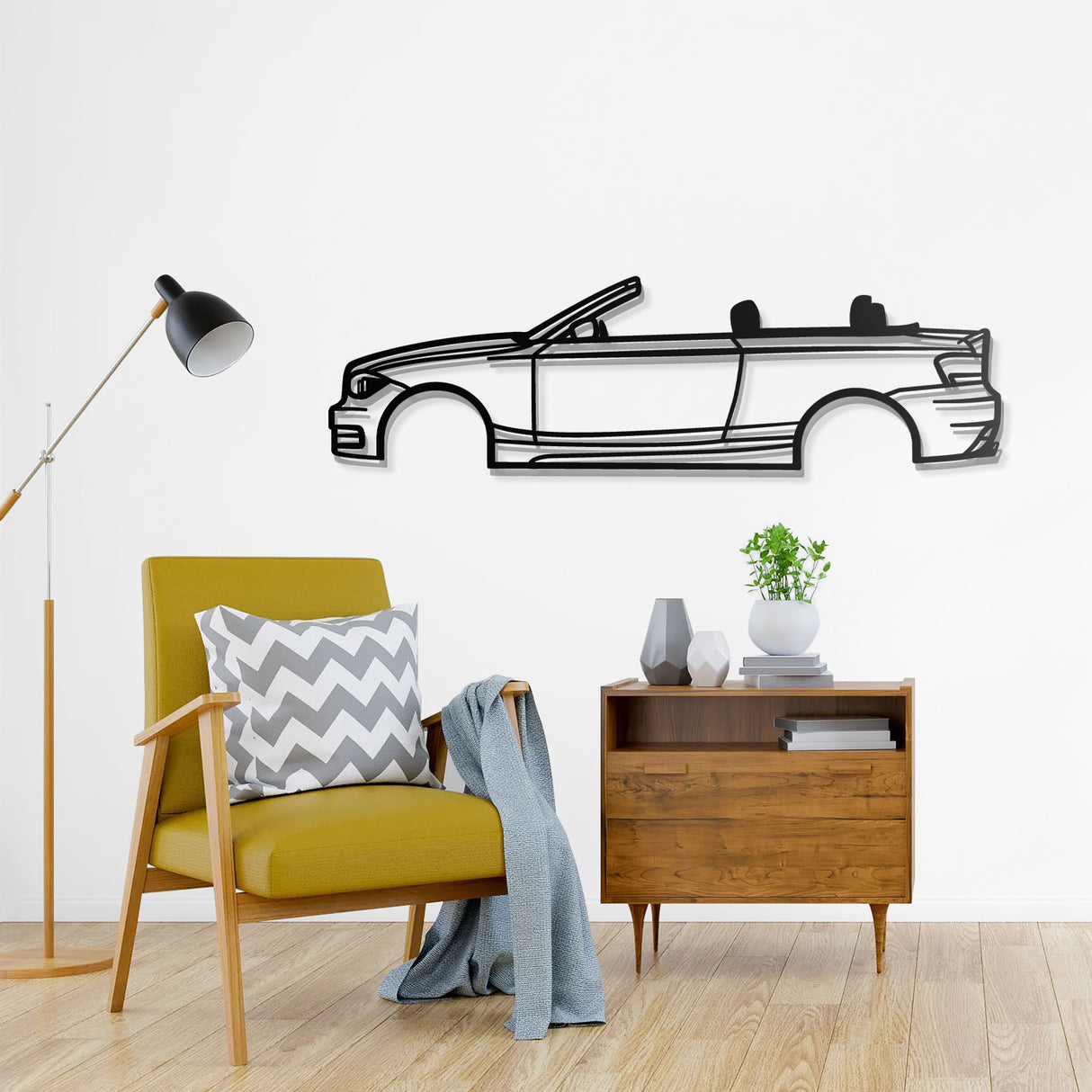 2009 E88 Convertible Metal Car Wall Art - NC0385