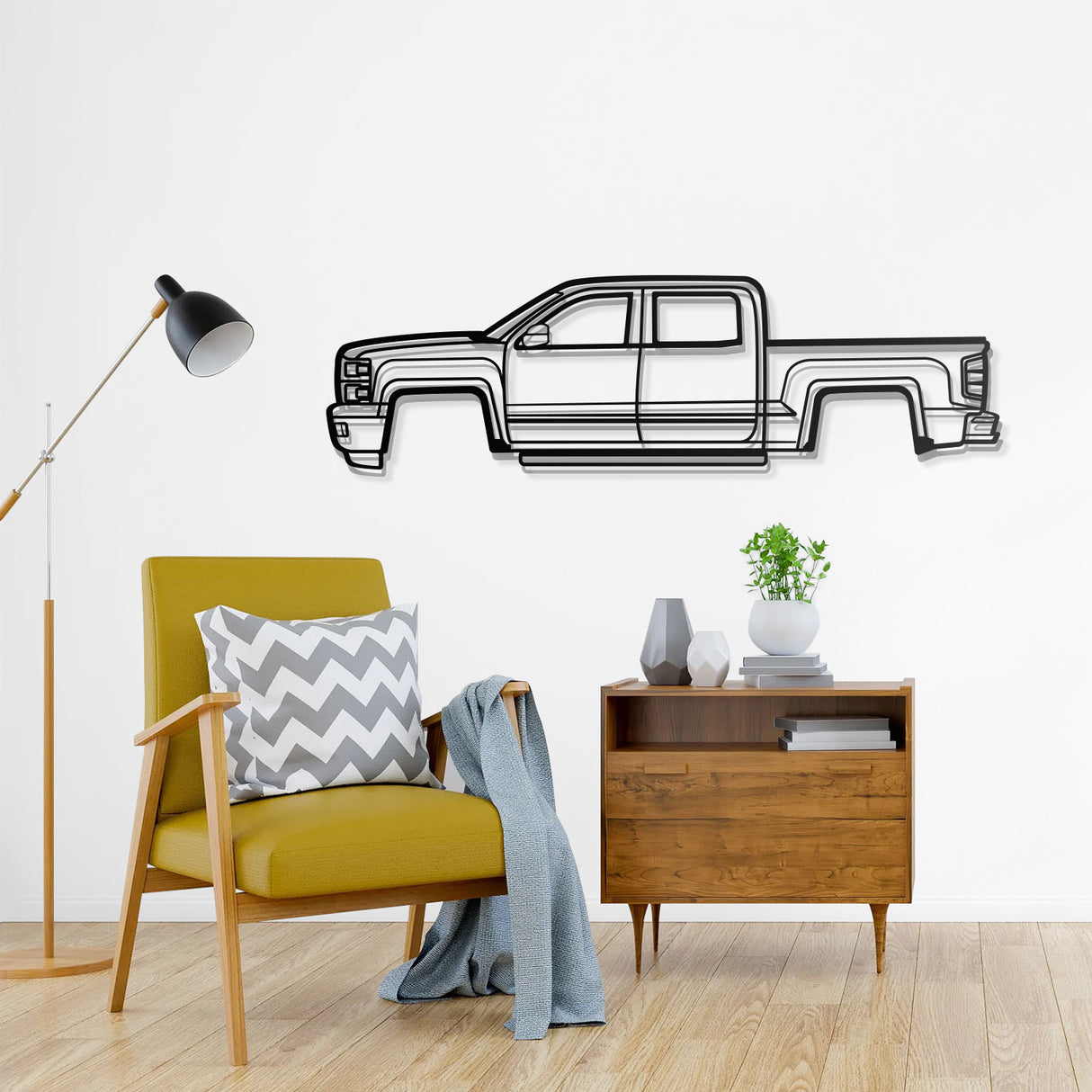 2015 Silverado 1500 Metal Car Wall Art - NC0540