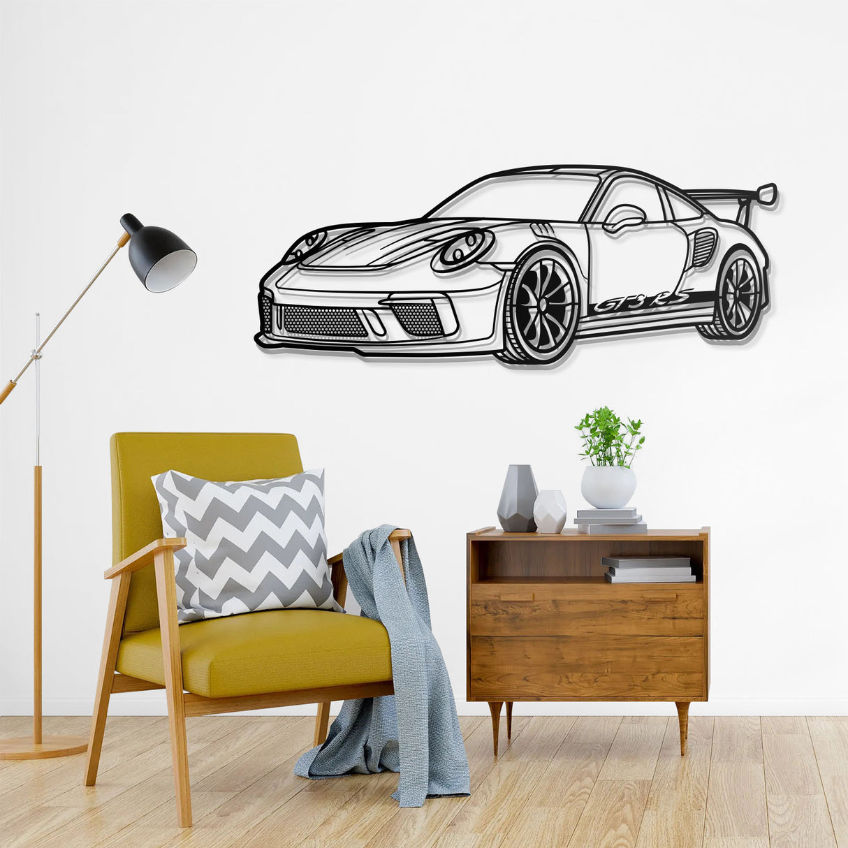 911 GT3 RS 992 Perspective Metal Car Wall Art - NC0460