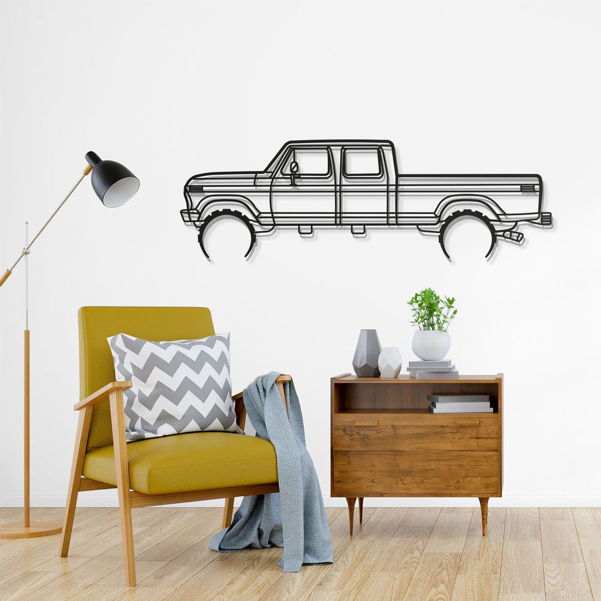 1976 F-350 Metal Car Wall Art - NC0171