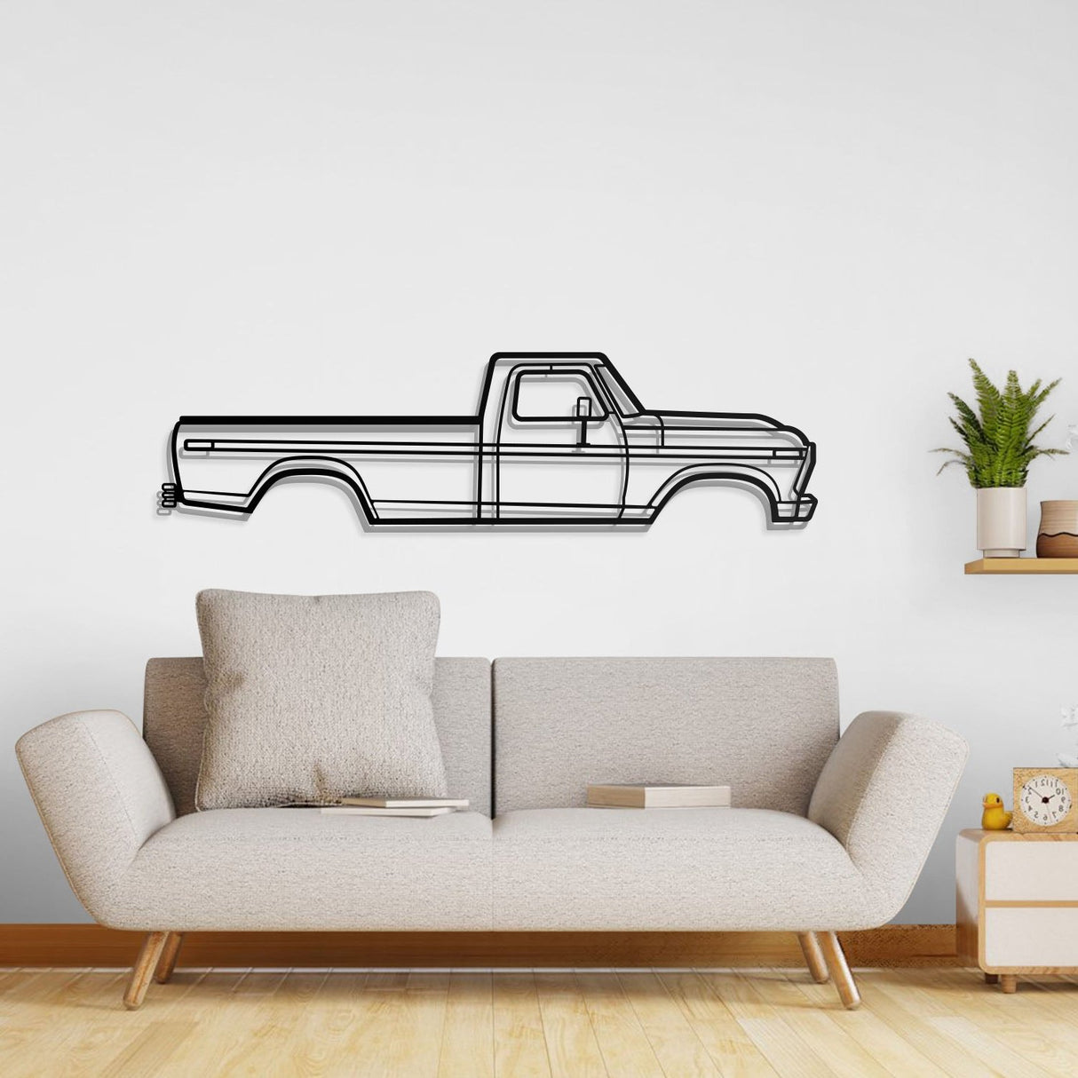 1975 F-250 Highboy Metal Car Wall Art - NC0168