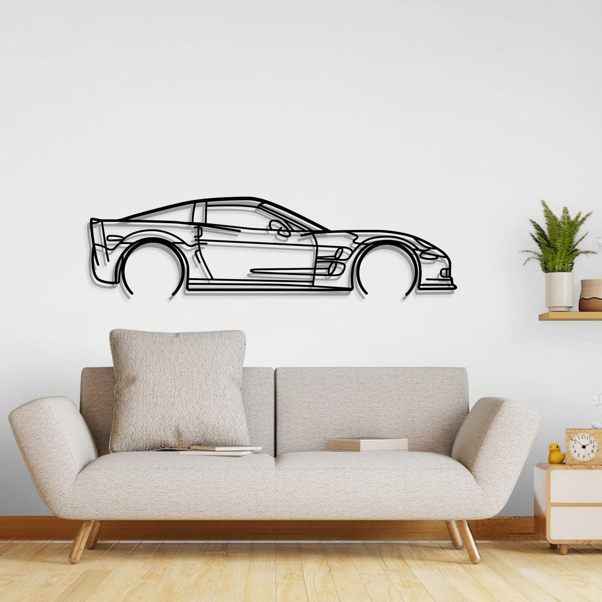 Corvette C6 ZR1 Detailed Metal Car Wall Art - NC0918