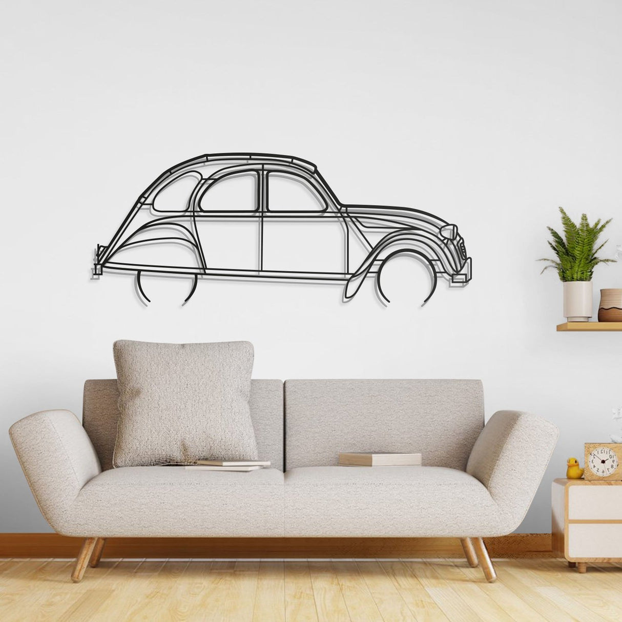 1966 2CV Metal Car Wall Art - NC0080