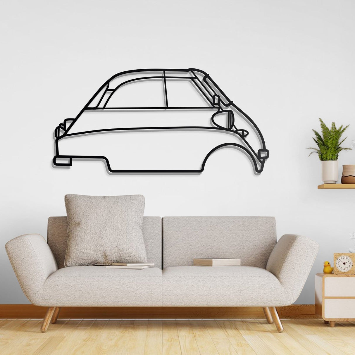 1957 Isetta 300 Export Metal Car Wall Art - NC0051