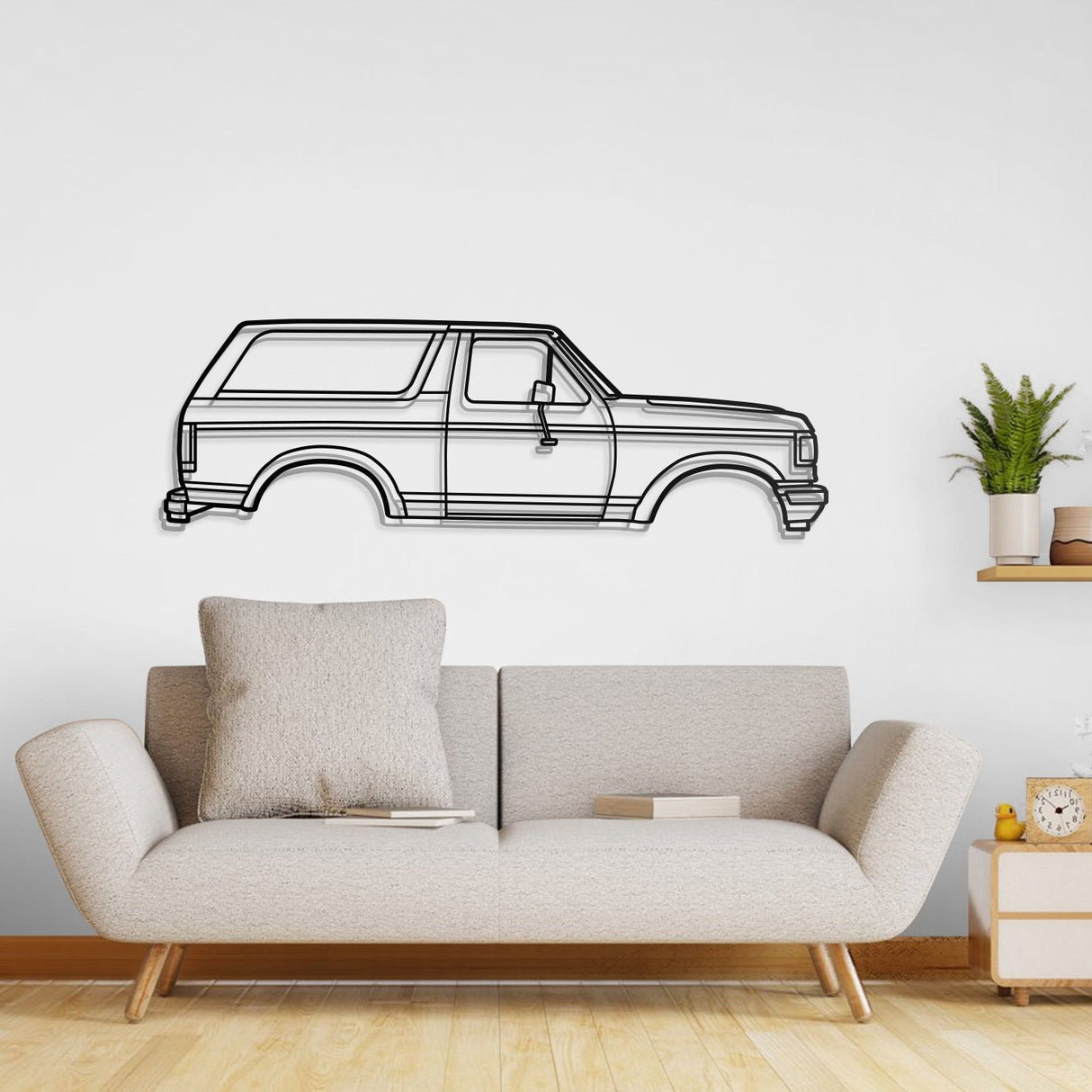 1987 Bronco 4th Gen Metal Car Wall Art - NC0210