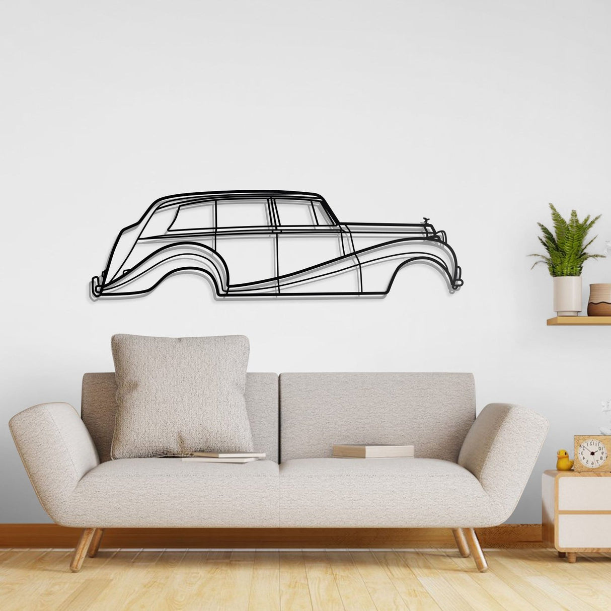 1946 Silver Wraith Metal Car Wall Art - NC0024