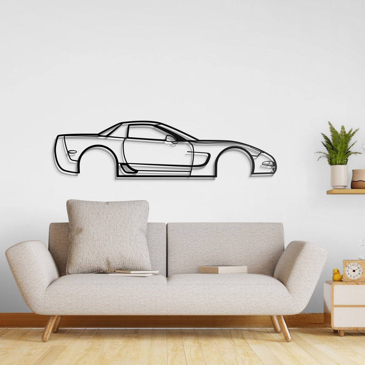 2001 Corvette Z06 Metal Car Wall Art - NC0288