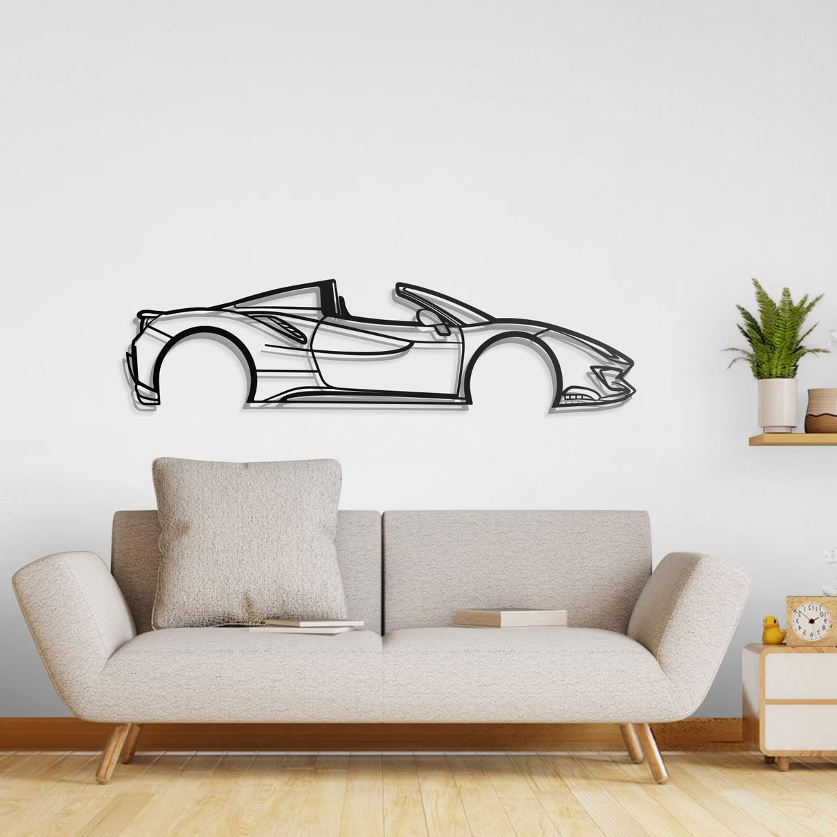 2019 488 Pista Spider Metal Car Wall Art - NC0642