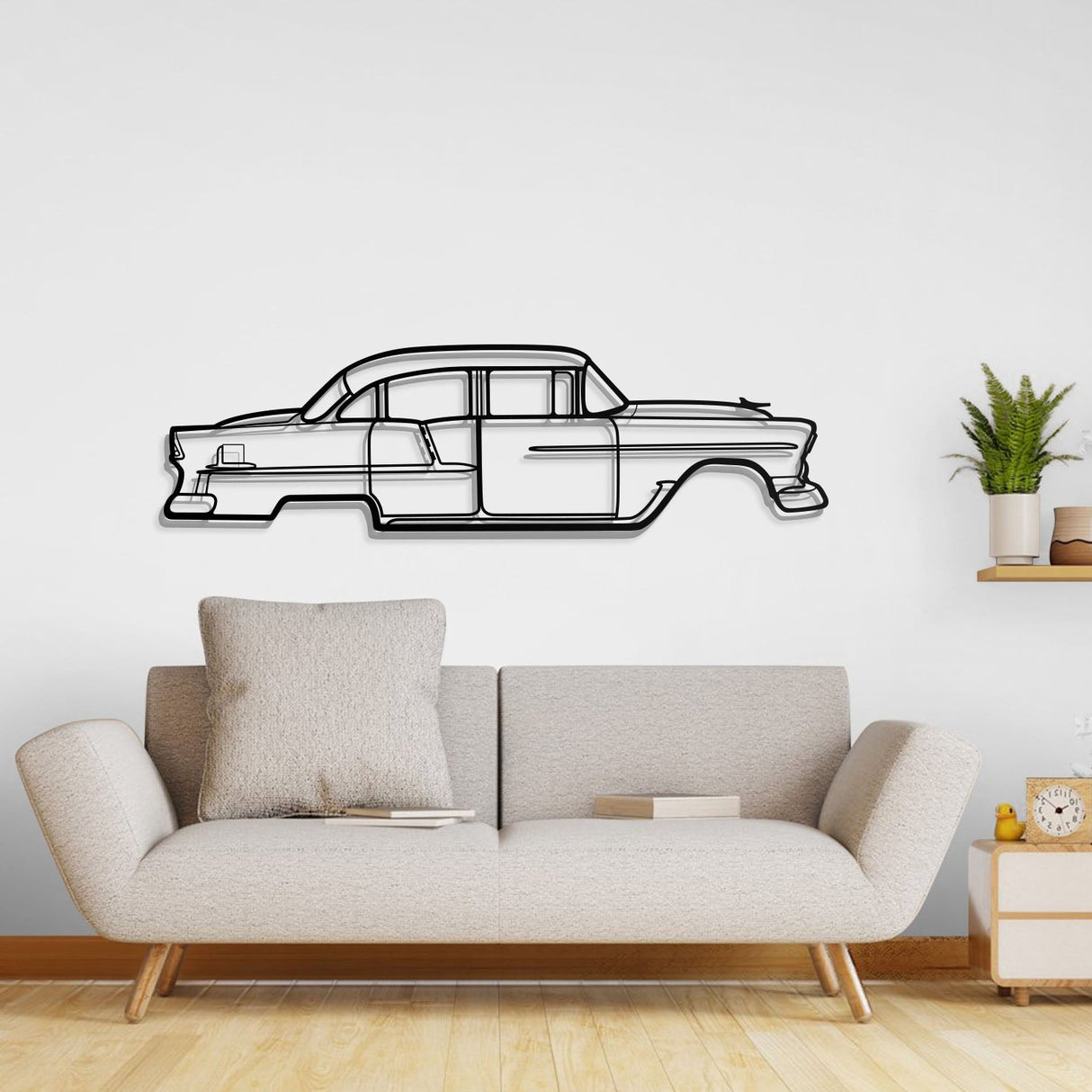 1955 Belair Metal Car Wall Art - NC0037