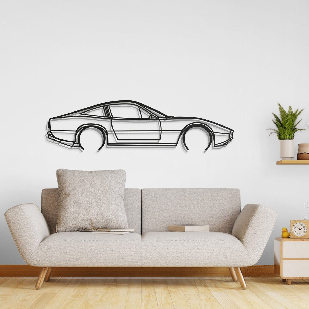 1972 365 GTC4 Metal Car Wall Art - NC0144