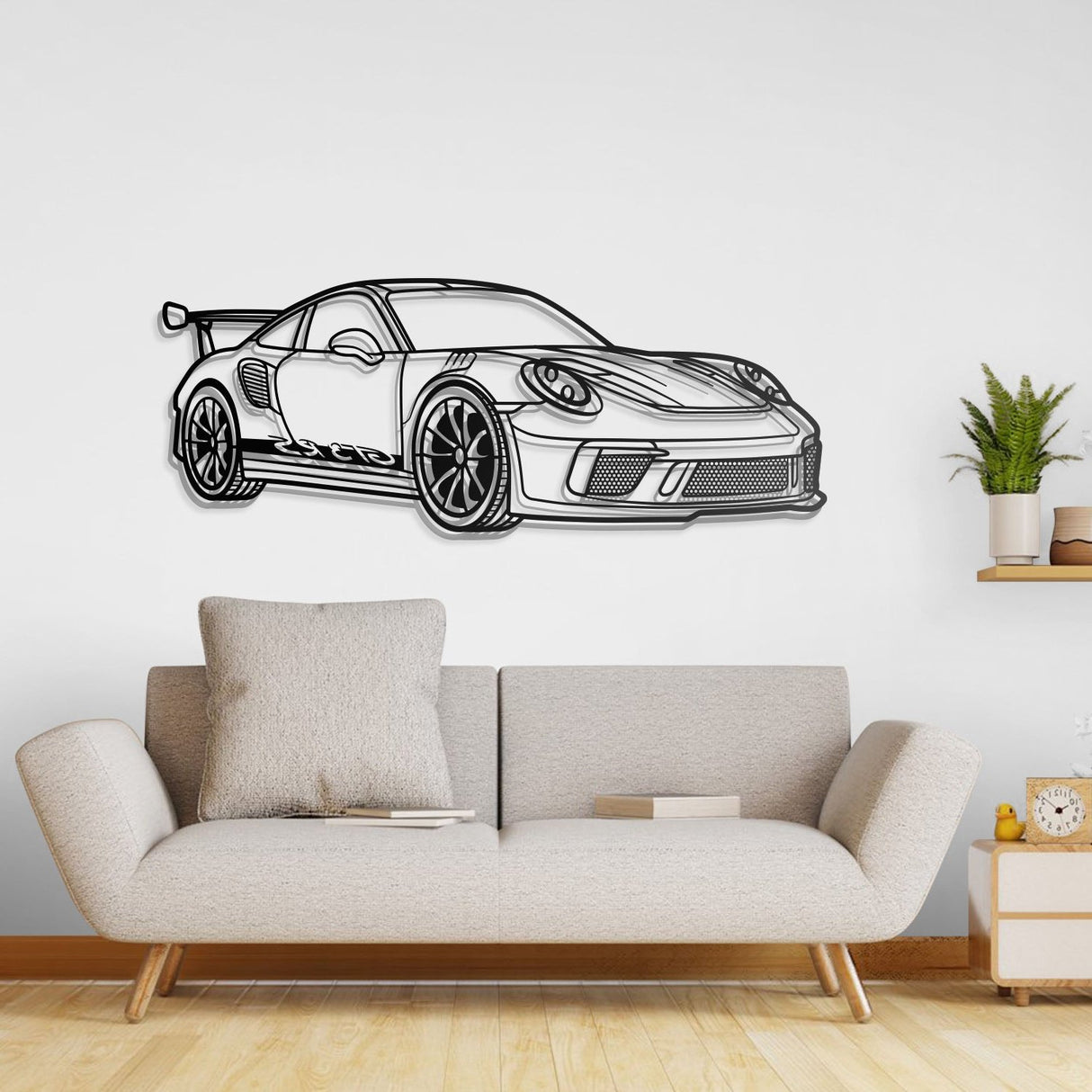 911 GT3 RS 992 Perspective Metal Car Wall Art - NC0460