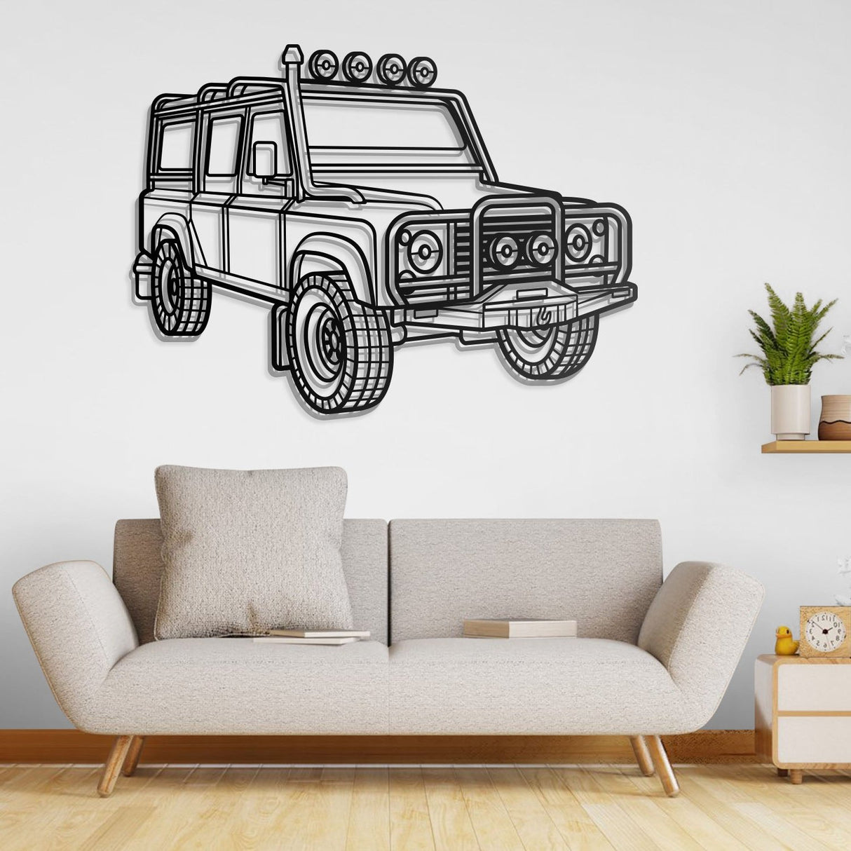 Defender 110 Perspective Metal Car Wall Art - NC0449