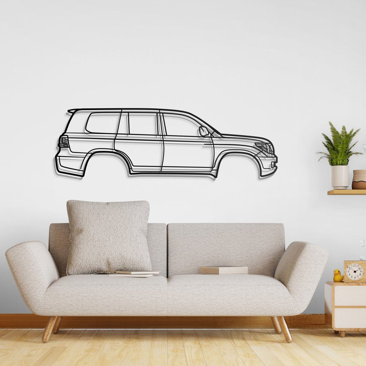 2008 Land Cruiser 7th Gen (J200) Metal Car Wall Art - NC0371