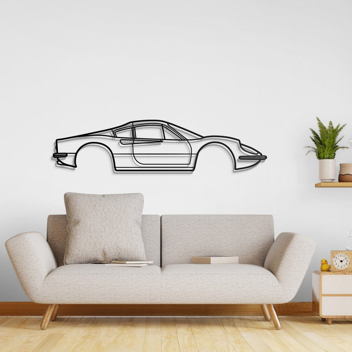 1969 Dino 246 GT Metal Car Wall Art - NC0121