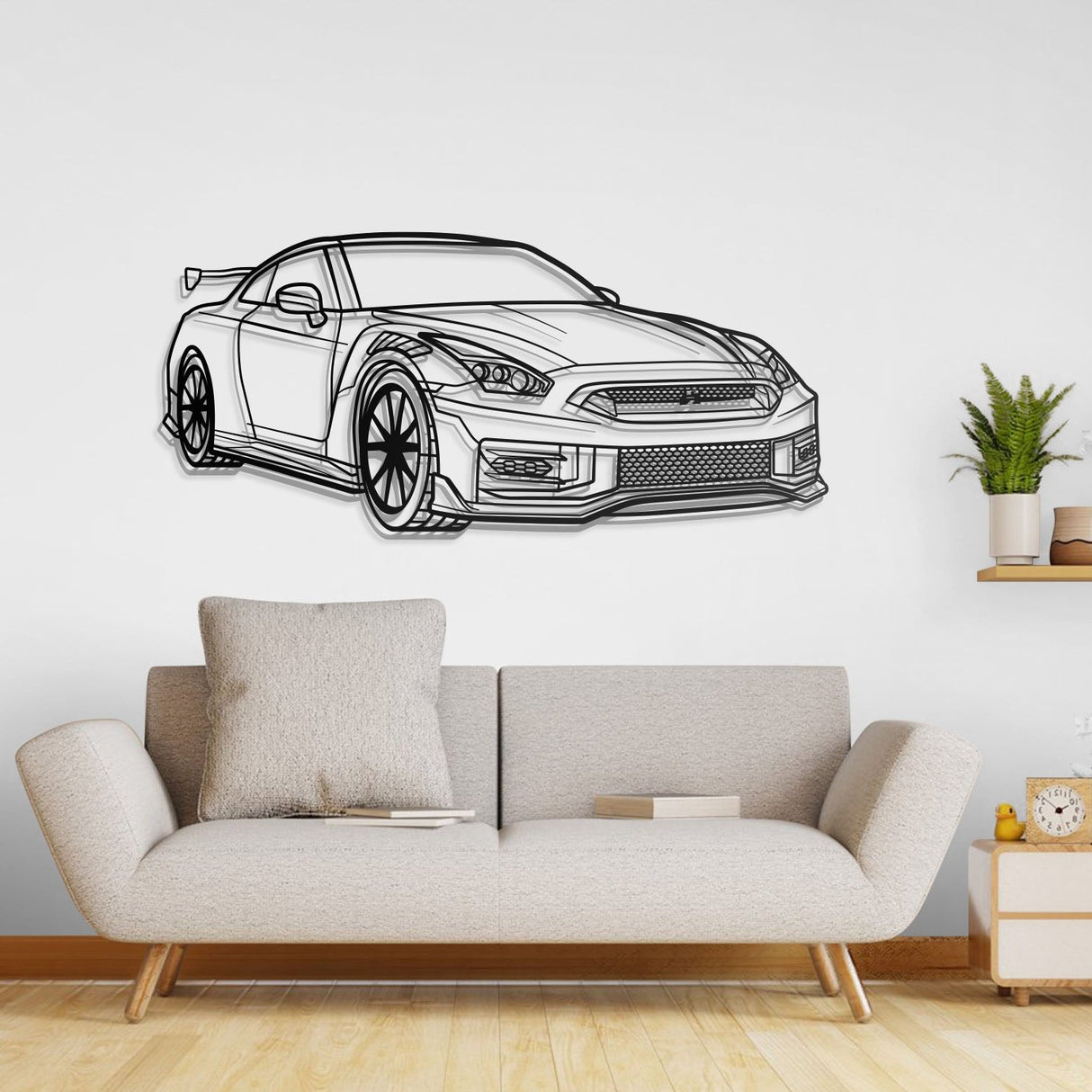 GTR R35 Perspective Metal Car Wall Art - NC0458