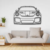 911 GT2 RS Model 991 Front Metal Car Wall Art - NC0848